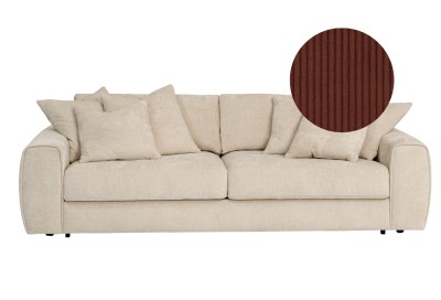 Sweet bäddsoffa 3-sits L, Lincoln 52LN Rost