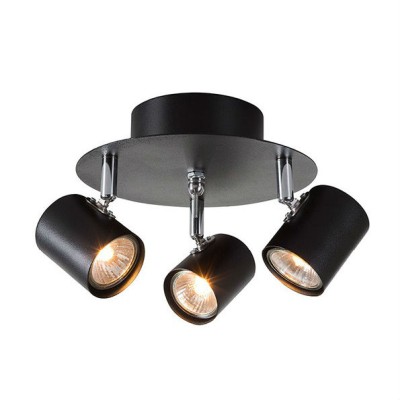 Alpha 3 rund spotlight svart