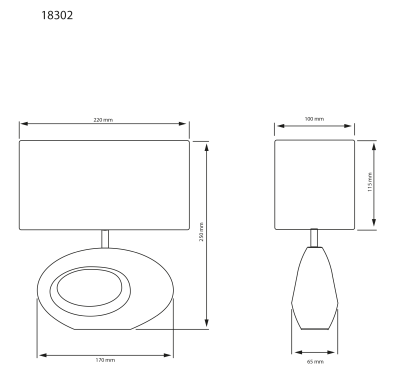 Olina bordlampa svart#5