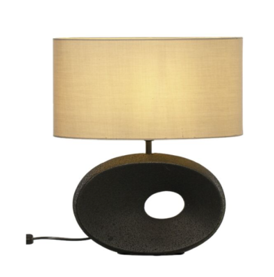 Ellipse bordlampa svart/beige