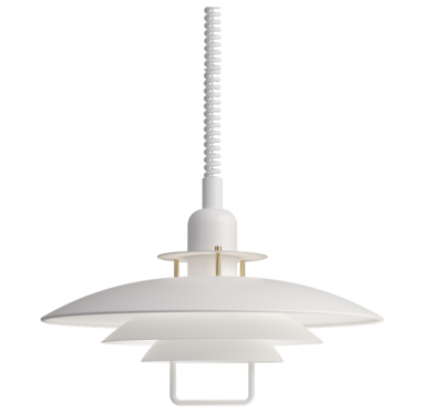 Primus II pendel Ø43 cm mattvit/mässing