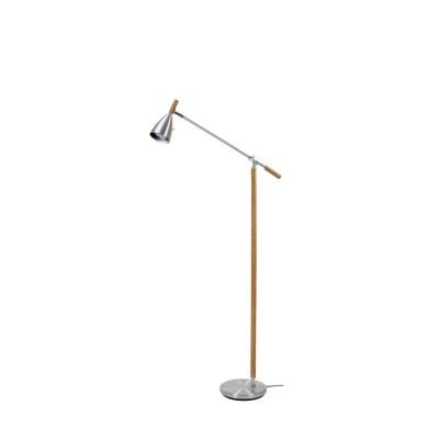 Frank 2.0 golvlampa aluminim/ek LED inkl. ljuskälla MR16 LED 5W Dimbar 2700K