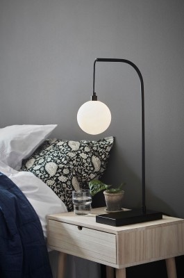 Buddy bordlampa 1L svart/opal#2