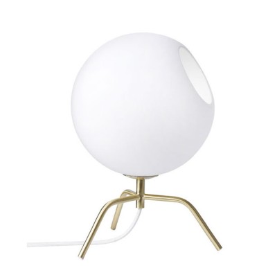 Bug 15 bordlampa mässing/vitt glas