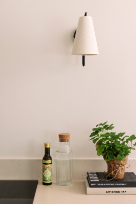 Lou vägglampa vit bouclé/svart#5