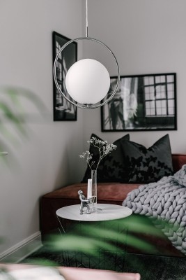 Saint pendel krom/glas