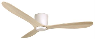 Cetus takfläkt vit/blad i vitlaserad ek