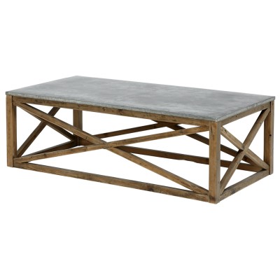 Columbus soffbord 140x70 cm zink/furu