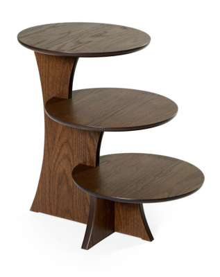 Etapp fåtöljbord rökt ek