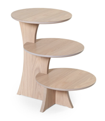 Etapp fåtöljbord vitpigmenterad ek