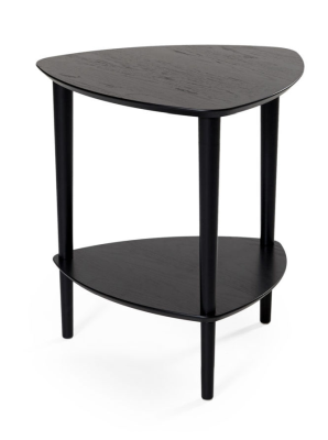 Paus fåtöljbord 50 svartbetsad ek