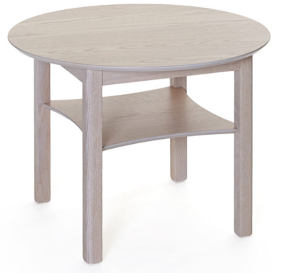 Marathon soffbord 75 cm vitpigmenterad ek