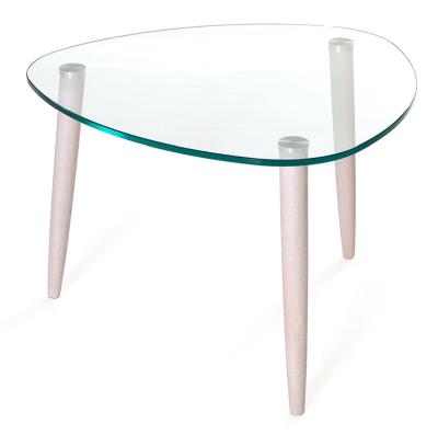 Clear soffbord 70 vitpigmenterad ek