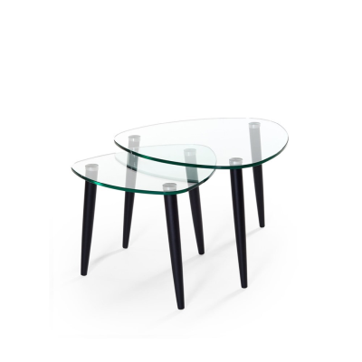 Clear soffbord 55 svartbetsad ek