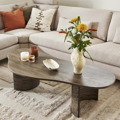 Curve soffbord V 150x58 cm oljad ek#3