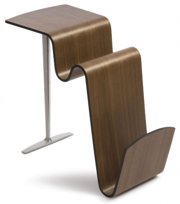 Funco fåtöljbord valnöt/krom