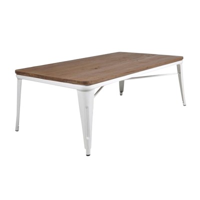 France soffbord 130x70 cm trä/vit plåt