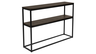 Natalie konsollbord mörkbrun ek/svart metall