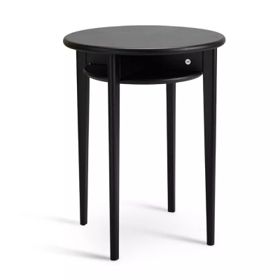 Celia fåtöljbord Ø43xH55 cm svartbetsad ek