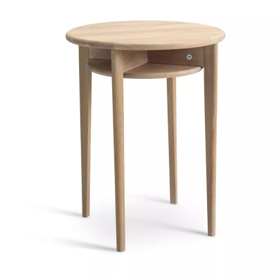 Celia fåtöljbord Ø43xH55 cm vitoljad ek