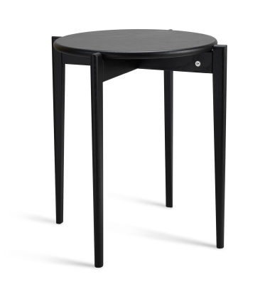 Tilia fåtöljbord Ø51xH55 cm svartbetsad ek