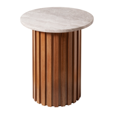 Full Moon sidobord D50 cm marmor Silver Diana/ek