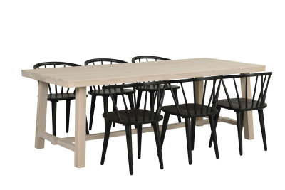 Brooklyn matbord 220x95 vitpigmenterad ek#4