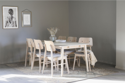 Filippa matbord 180x90 cm vitpigmenterad ek#6