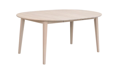 Filippa matbord runt 120 cm vitpigmenterad ek, inkl 1 iläggsskiva#3