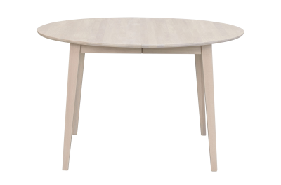 Filippa matbord runt 120 cm vitpigmenterad ek, inkl 1 iläggsskiva