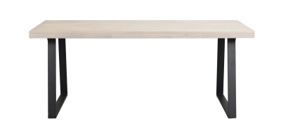 Brooklyn matbord 170x95 vitpigmenterad ek/U-ben svart metall