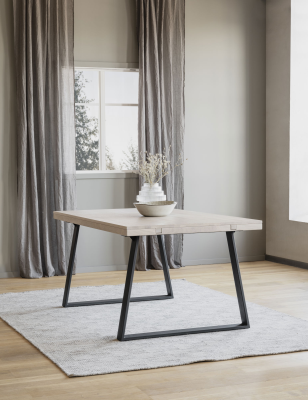Brooklyn matbord 170x95 vitpigmenterad ek/U-ben svart metall#2
