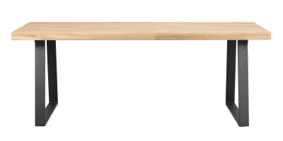 Brooklyn matbord 170x95 ek/U-ben svart metall