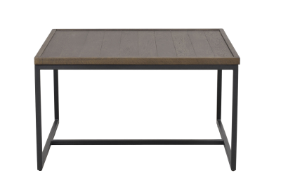 Deerfield soffbord 70x70 cm brun ek/svart metall#1