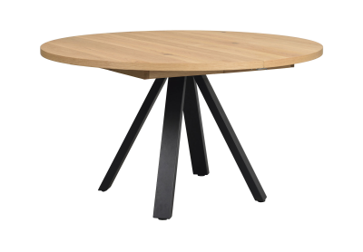 Maddock matbord Ø135 cm ek/svart metall#1