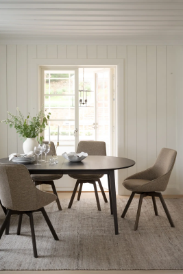 Filippa matbord ovalt 170/210 mörkbrun ek#3