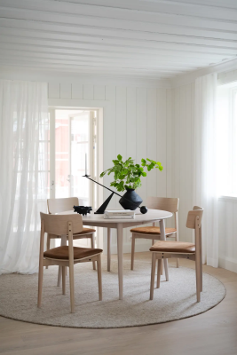 Tyler matbord runt 120/165 vitpigmenterad ek#3