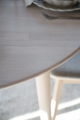 Tyler matbord runt 120/165 vitpigmenterad ek#5