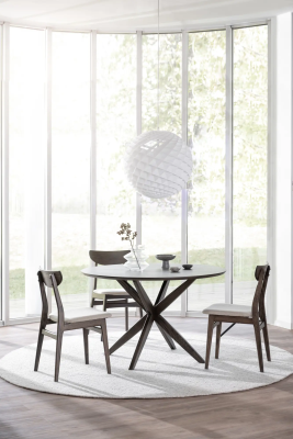 Calverton matbord runt Ø120 brun ek#3