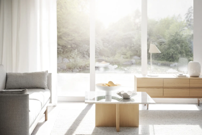 Brooksville soffbord kvadrat 90x90 vit marmor/vitpigment ek#6