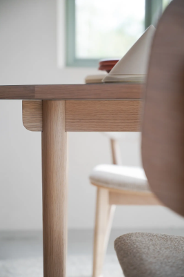 Fairmount matbord runt Ø120 beige HPL/vitpigmenterad ek#5