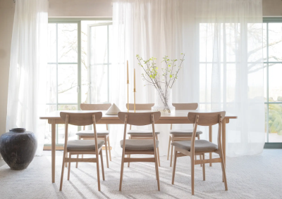 Fairmount matbord 220x95 beige HPL/vitpigmenterad ek#3