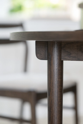 Fairmount matbord runt Ø120 beige HPL/brun ek#5