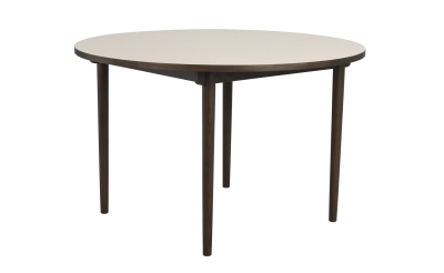 Fairmount matbord runt Ø120 beige HPL/brun ek#6