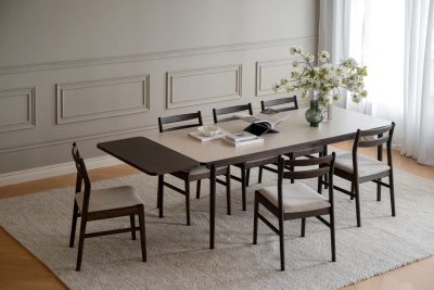 Fairmount matbord 220x95 beige HPL/brun ek#3