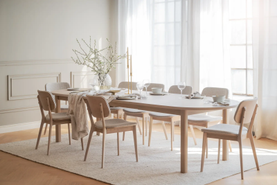 Gifford matbord ovalt 220x105 vitpigmenterad ek#3