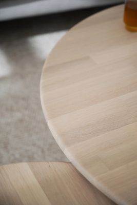 Tompkins soffbord runt Ø90 vitpigmenterad ek#4