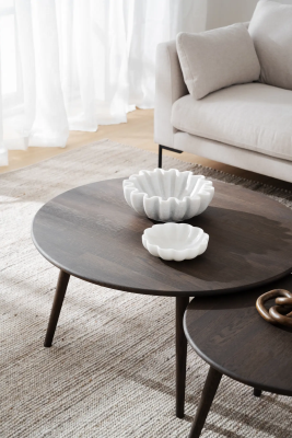 Tompkins soffbord runt Ø90 brun ek#6