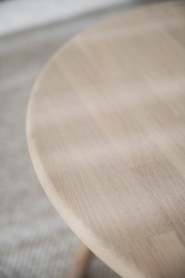 Tompkins soffbord runt Ø60 vitpigmenterad ek#4