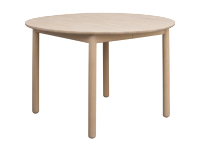 Derrymore matbord 120 cm vitpigmenterad ek, inkl 1 iläggsskiva